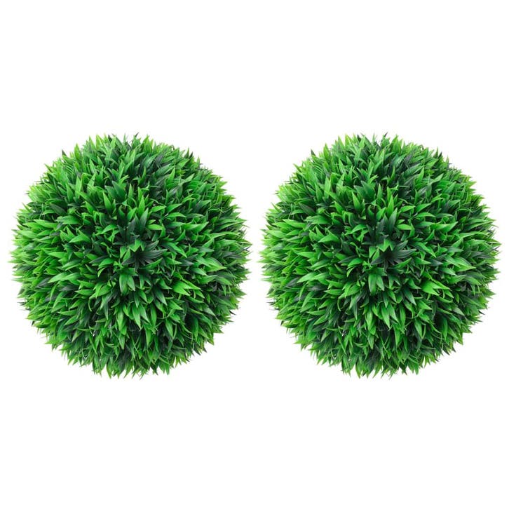 vidaXL Kunstbuxusbollen 2 st 38 cm, Maison & Meubles, Accessoires pour la Maison | Plantes & Fleurs artificielles, Envoi