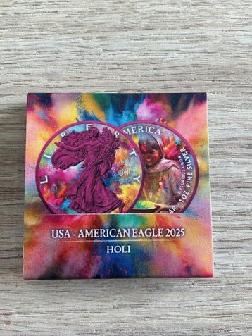 Verenigde Staten. 1 Dollar 2025, American Eagle - Holi, 1 Oz, Postzegels en Munten