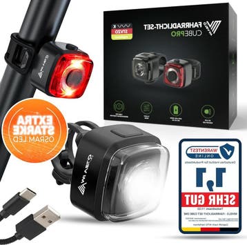 2dekans | MIVELO Fietslampenset met remindicator - IPX5, Ophalen of Verzenden, Nieuw
