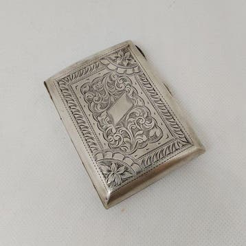 Jones & Crompton, Birmingham - Sigarettendoos - .925 zilver, Antiek en Kunst