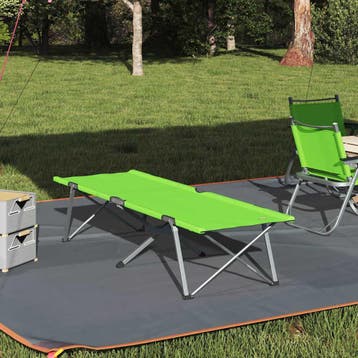 vidaXL Opvouwbaar Campingbed Groen 194 x 62,5 x 42,5 cm, Verzenden