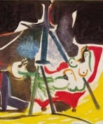 Pablo Picasso (1881-1973) - Le peintre et son modèle -