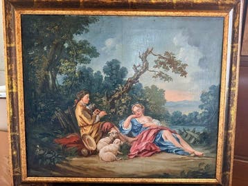 Franse school (XIX) - Scena pastorale, Antiek en Kunst