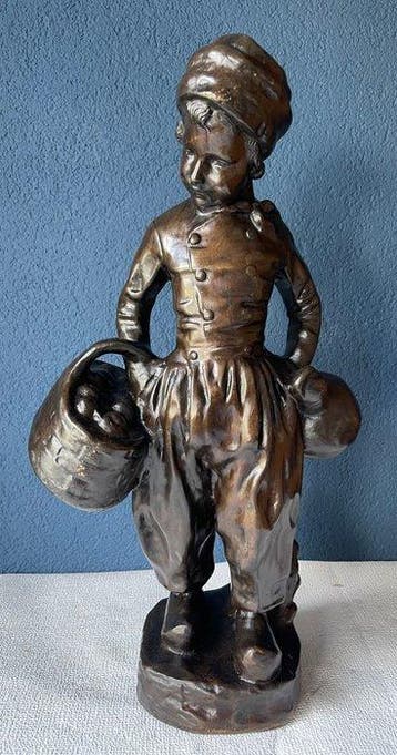 Beeld, Le Fermier - 50 cm - Gepatineerd brons