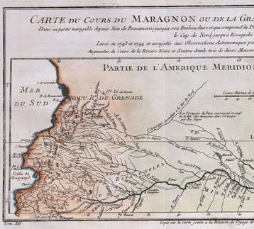 Amérique du Sud - fleuve Amazone; N. Bellin - Carte du Cours, Nieuw