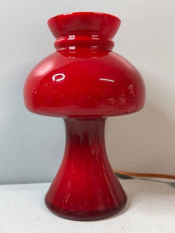 Verreries de Vianne - Tafellamp - Mid-Century Modern Red