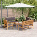 vidaXL Tuinbank Set 5 pcs Bruin Massief Acacia Hout, Tuin en Terras, Verzenden, Nieuw