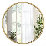 2dekans | Woltu Ronde Wandspiegel 50 x 50 cm - Gouden Frame, Huis en Inrichting, Woonaccessoires | Spiegels, Ophalen of Verzenden