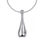 Fako Bijoux - Ketting - Ashanger - RVS Kegel - Zilverkleurig, Verzenden