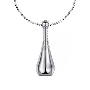 Fako Bijoux - Ketting - Ashanger - RVS Kegel - Zilverkleurig, Verzenden