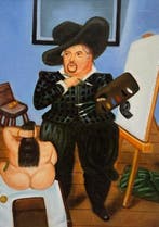 Scuola europea (XX), da Botero - Il pittore, Antiek en Kunst