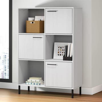 vidaXL Boekenkast met metalen poten OSLO 90x35x128,5 cm hout, Verzenden