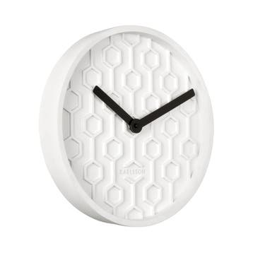 Karlsson Wandklok Honeycomb wit | Retourdeal 24% korting, Verzenden, Nieuw