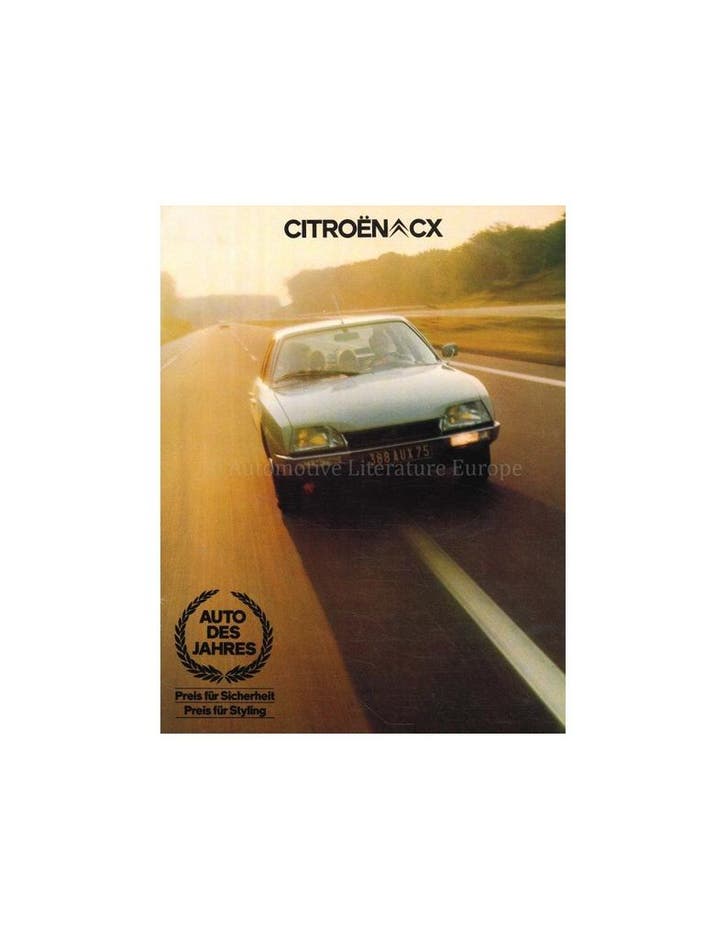 1975 CITROËN CX BROCHURE DUITS, Boeken, Auto's | Folders en Tijdschriften