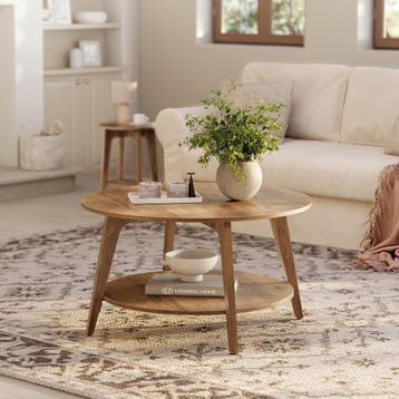 Salontafel - rond - bruin - hoogte 45 cm - 80 cm Ø diameter, Verzenden, Nieuw