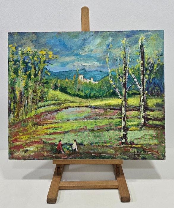 Josep Soler (1941) - Primavera en el campo, Antiek en Kunst, Kunst | Schilderijen | Modern
