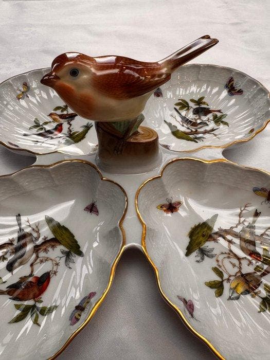 Herend - Eetservies (98) - Porselein - Rothschild bird, Antiquités & Art, Antiquités | Meubles | Tables