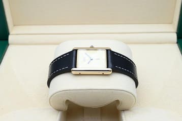 Cartier Tank Vermeil Year 1990s (Box), Handtassen en Accessoires, Overige merken, Leer, Polshorloge, Ophalen of Verzenden