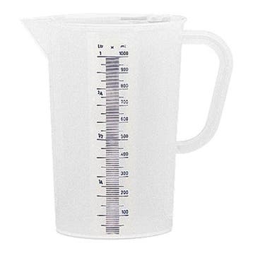 Maatbeker | Kunststof | Maatverdeling | 1L | Ø120x165(h)mm, Verzenden, Nieuw in verpakking