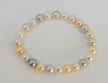 Zonder minimumprijs - Armband 7×7,5 mm Multi gouden en
