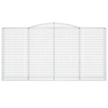 vidaXL Schanskorf gewelfd 400x50x200/220 cm gegalvaniseerd, Verzenden, Nieuw
