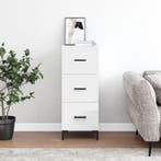 vidaXL Dressoir 34,5x34x90 cm bewerkt hout hoogglans wit, Huis en Inrichting, Kasten | Dressoirs, Verzenden, Nieuw