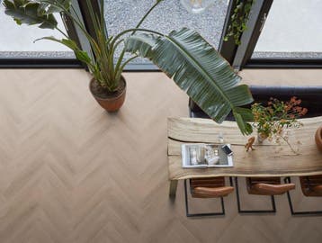 Lyon visgraat pvc dryback micro-bevel 4V - Dark Oak, Ophalen of Verzenden, Nieuw