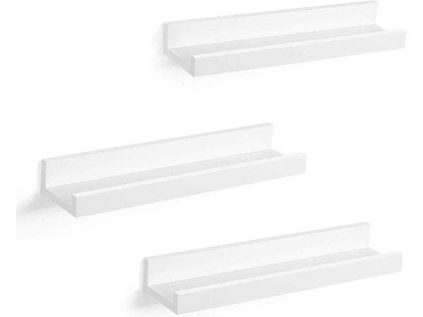 Veiling - iBella Living wandplanken set van 3 wit, Maison & Meubles, Accessoires pour la Maison | Étagères murales & Rayons de bibliothèque