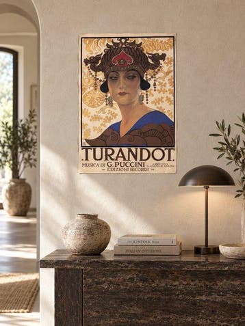 Leopoldo Metlicovitz - Turandot – Manifesto lirico vintage –