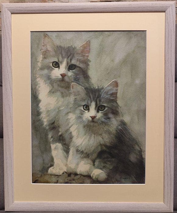 Davor Ivkovi (1965) - Cats, Antiek en Kunst, Kunst | Schilderijen | Klassiek