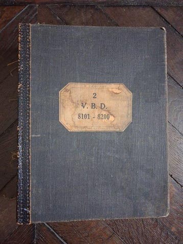 Document - INCONNU - V.B.D. 8101-8200 - IAncien registre