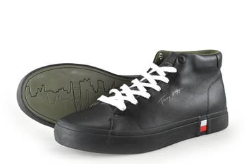 Tommy Hilfiger Hoge sneakers in maat 42 Zwart, Kleding | Heren, Schoenen, Verzenden, Zwart, Tommy Hilfiger, Zo goed als nieuw