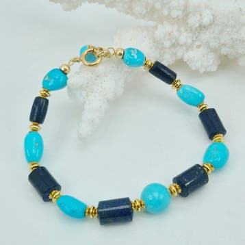 Turquoise - Zilver, Verguld - Armband - TURCHESE ARIZONA