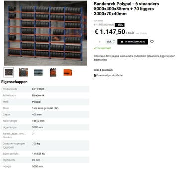 Bandenrek - Bandenopslag - Direct Afhaalbaar-Tot 15% korting, Auto-onderdelen, Ophalen of Verzenden, Nieuw