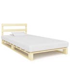 vidaXL Bedframe pallet massief grenenhout 100x200 cm, Verzenden, Nieuw