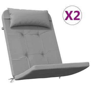 Lot 2 Coussins Adirondack Gris - Retour - 53% de remise, Verzenden