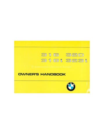 1981 BMW 3 SERIE INSTRUCTIEBOEKJE ENGELS, Ophalen of Verzenden