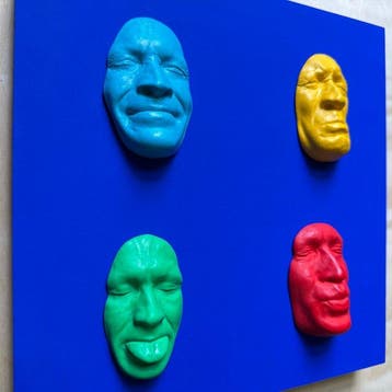 gregos - Colored moods on blue background