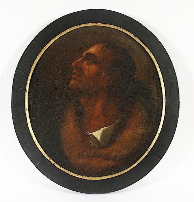 Italiaanse school (XVII) - Portrait of a Saint, Antiquités & Art, Art | Peinture | Classique