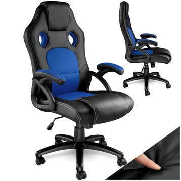 Bureaustoel Tyson - zwart/blauw, Huis en Inrichting, Bureaus, Verzenden, Nieuw