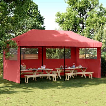 vidaXL Partytent 292 x 580 x 315 cm Bordeauxrood Oxford Stof, Verzenden, Nieuw