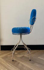 Stoel - Chroom, Fluweel - Regency Boudoir 1950, Nieuw
