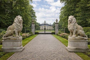 Beeld, XXL Gate Keepers - Lions with Base - 180 cm - beton -, Antiek en Kunst