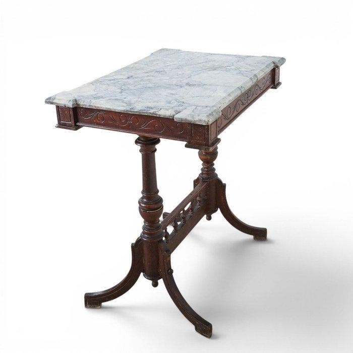 Bijzettafel - Hout, Marmer, Antiek en Kunst, Antiek | Overige Antiek