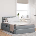 vidaXL Opbergbed met LED met matras Lichtgrijs 120 x 200 cm, Verzenden, Nieuw