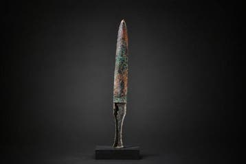 Midden-Oosten Luristan bronzen dolk - 33 cm, Verzamelen