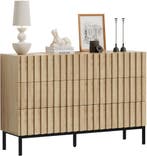 Commode - Dressoir - Ladekast - 73,4x34,5x100 cm - Bruin - U, Verzenden, Nieuw