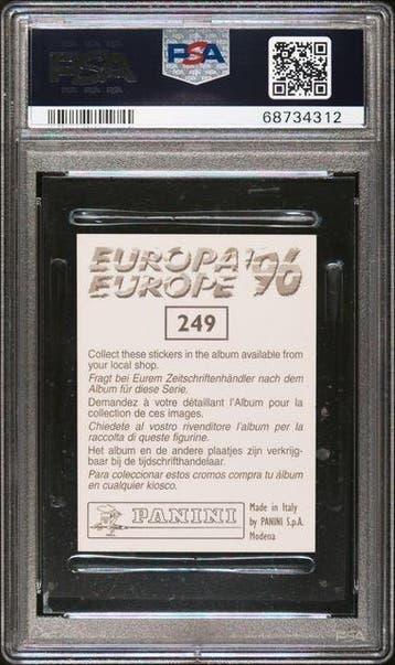 Panini 1996 Panini Europa 96 #249 Alessandro Del Piero - PSA, Nieuw