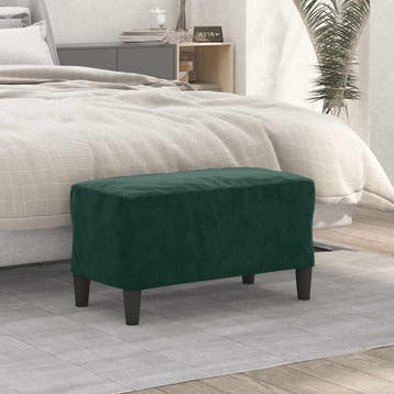 vidaXL Bankje 70x35x41 cm fluweel donkergroen, Verzenden, Nieuw