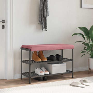 vidaXL Bankkussen fluweel Roze Diepte 35 cm, Verzenden